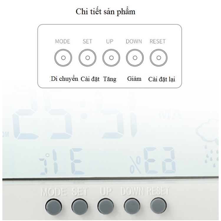 Đồng Hồ Trong Suốt Trang Trí Bàn Làm Việc, Bàn Học - Đồng Hồ Báo Thức H3