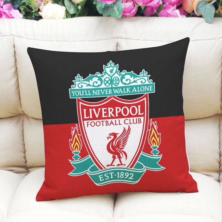Áo Gối Bằng Vải Lanh Cotton 45x45cm In Hình Logo Câu Lạc Bộ Liverpool Chelsea