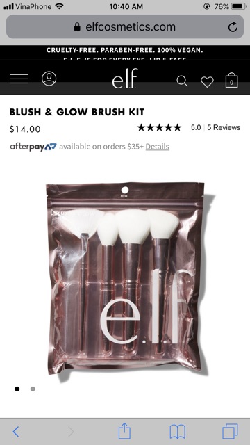 Set cọ siêu đẹp Elf e.l.f Blush & Glow Brush Set Brush Kit