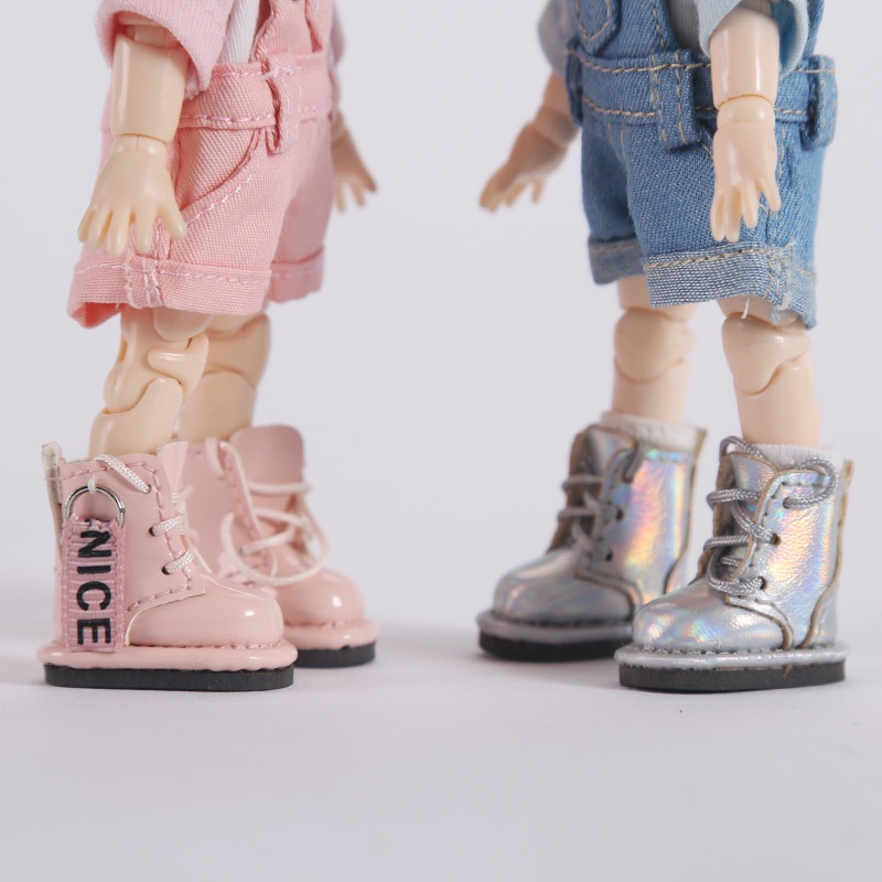 Giày bốt da cho búp bê BJD ob11 GSC 1/12