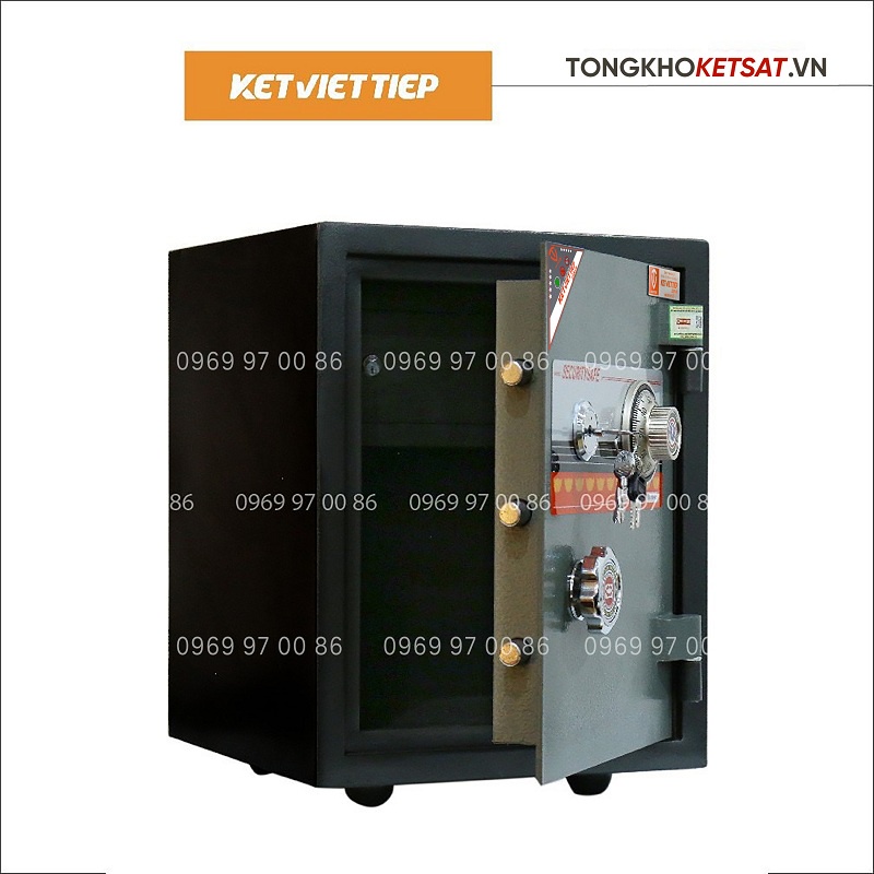 Két Sắt CENTURY Việt Tiệp Khóa Cơ Mini 2 Ngăn K88BLN-KC Chính Hãng