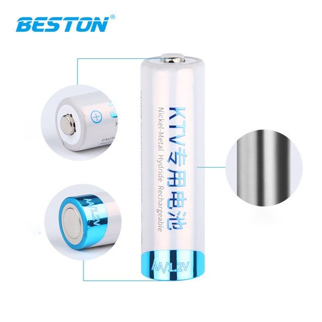 Hộp 04 Pin Sạc AA Beston KTV3300mAh Cho Micro Karaoke loa, đồ chơi trẻ em, đồng hồ, thiết bị điện tử, đèn flash, máy ảnh