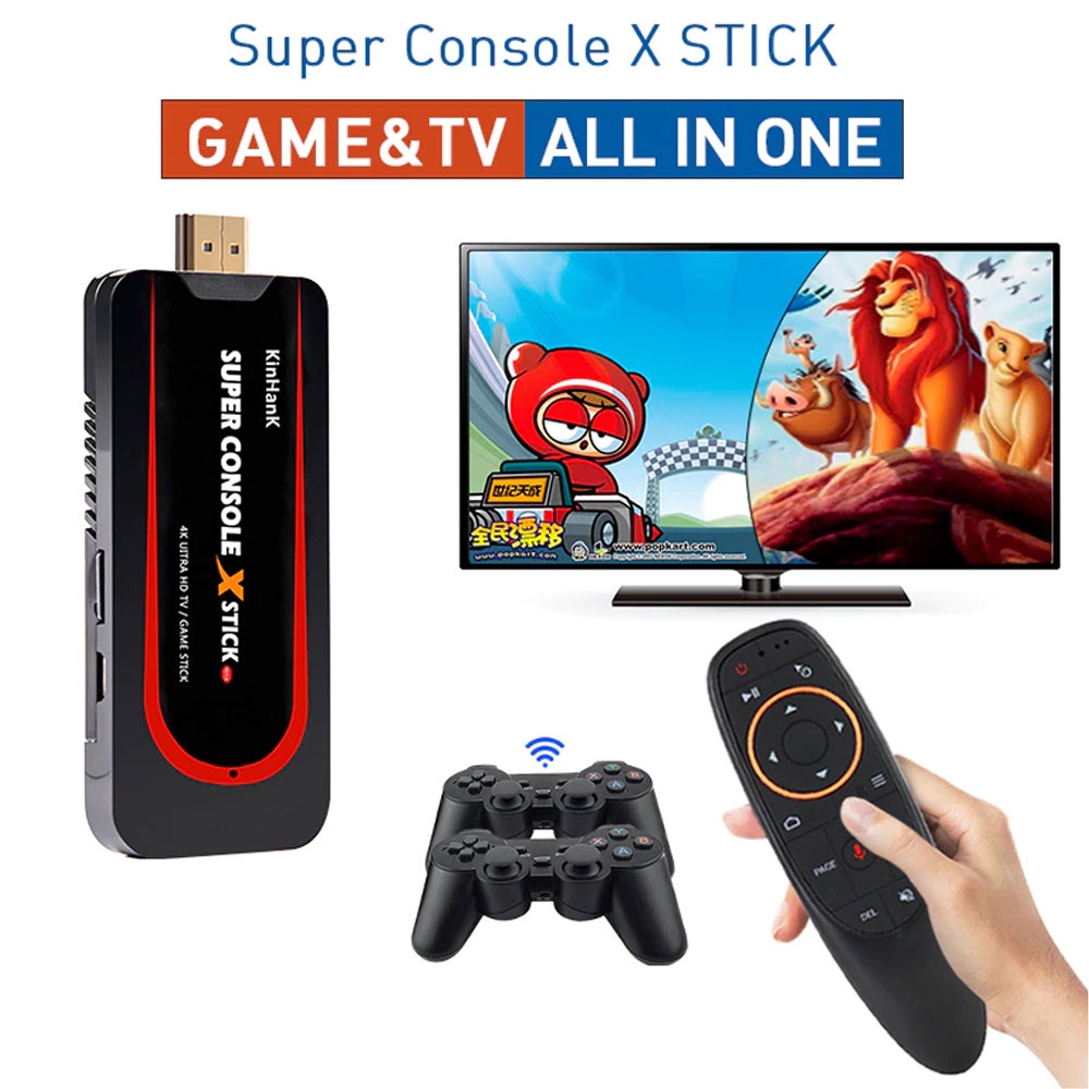 Máy Chơi Game 4K Cao Cấp Console X Stick - TV Box - Phiên Bản Nâng Cấp 2022
