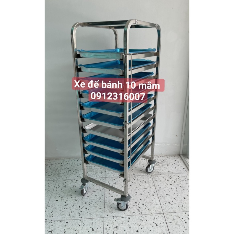 XE ĐỂ BÁNH 10 MÂM - MÂM 40X 60CM