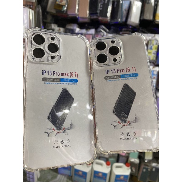 Ốp lưng iPhone 13 pro max (6.7 inch), iPhone 13 pro (6.1 inch) dẻo trong suốt chống sốc