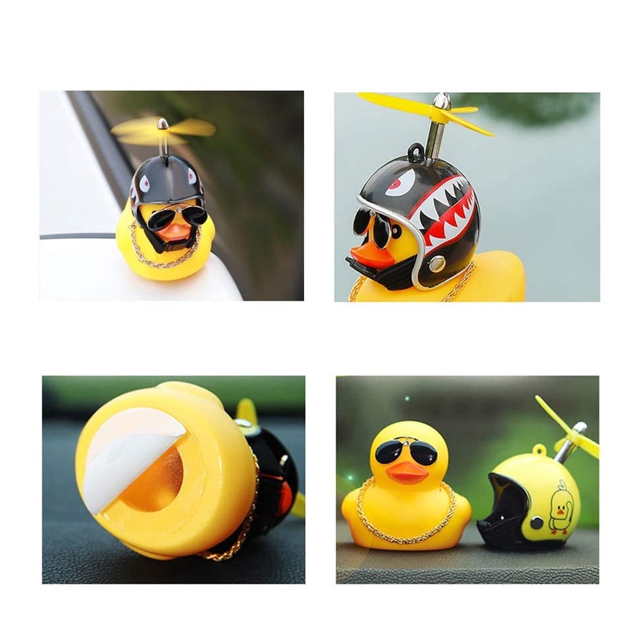 Vịt Cao Su Đội Mũ Bảo Hiểm Trang Trí Xe Hơi / Xe Máy