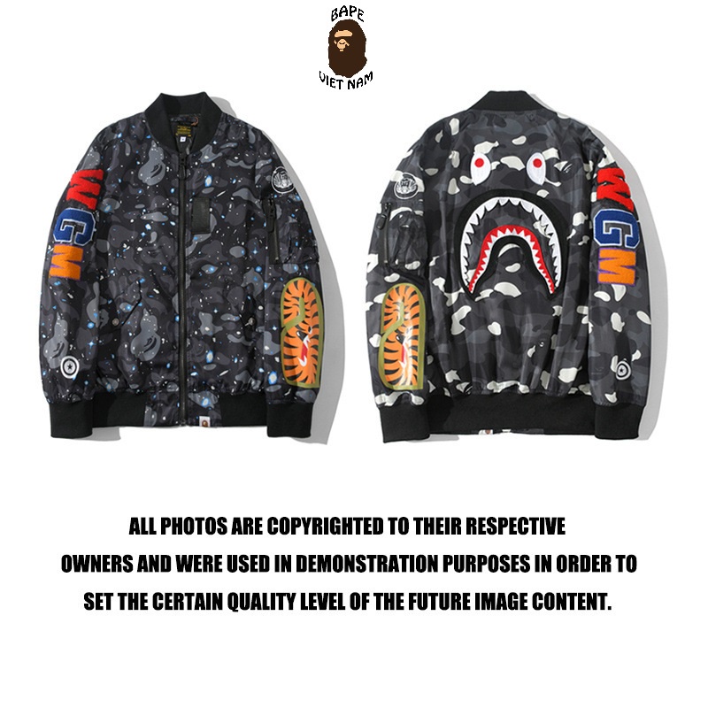 Áo khoác Bomber Jacket Bape 2 phối màu Galaxy và Camo City hàng Siêu cấp BapeVN