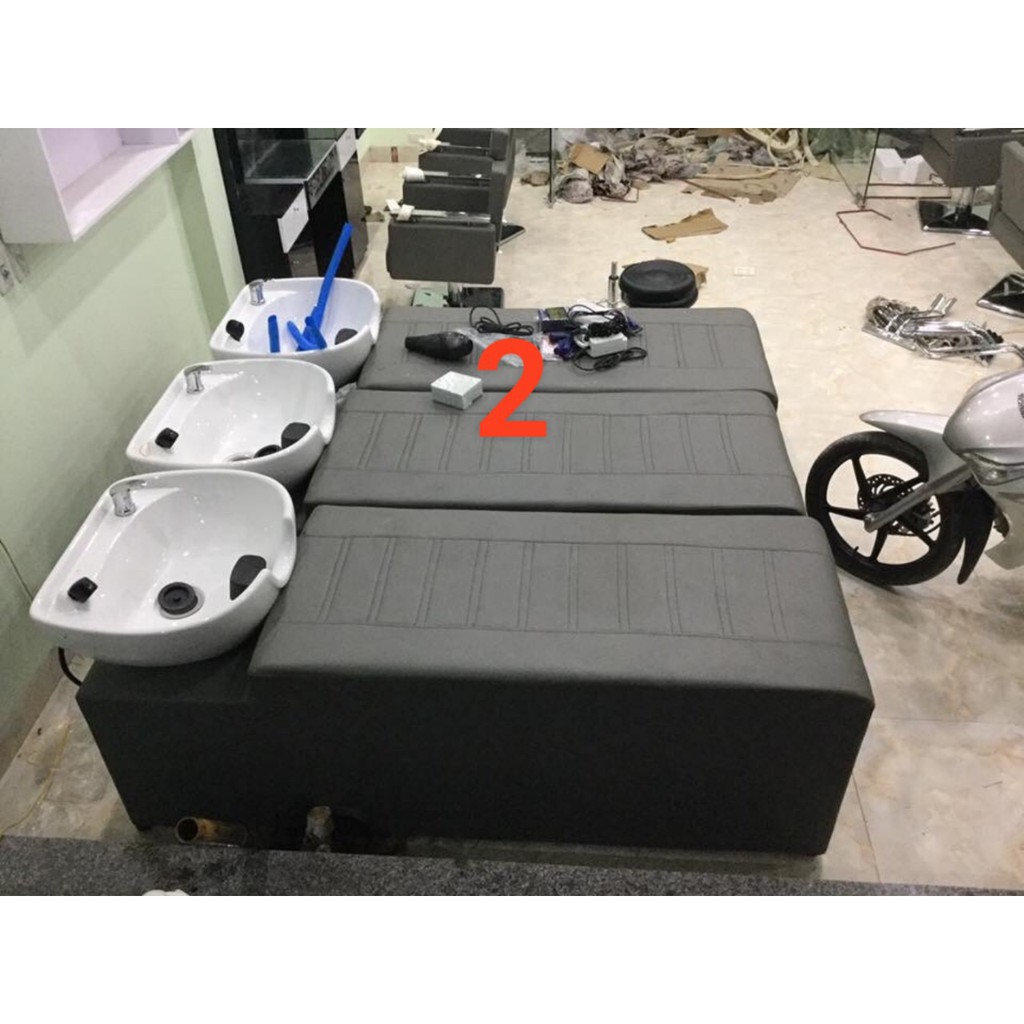 Giường gội bồn sứ nhập