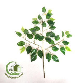 Cành lá cây màu xanh - lá cây giả phụ kiện chụp hình ảnh trang trí