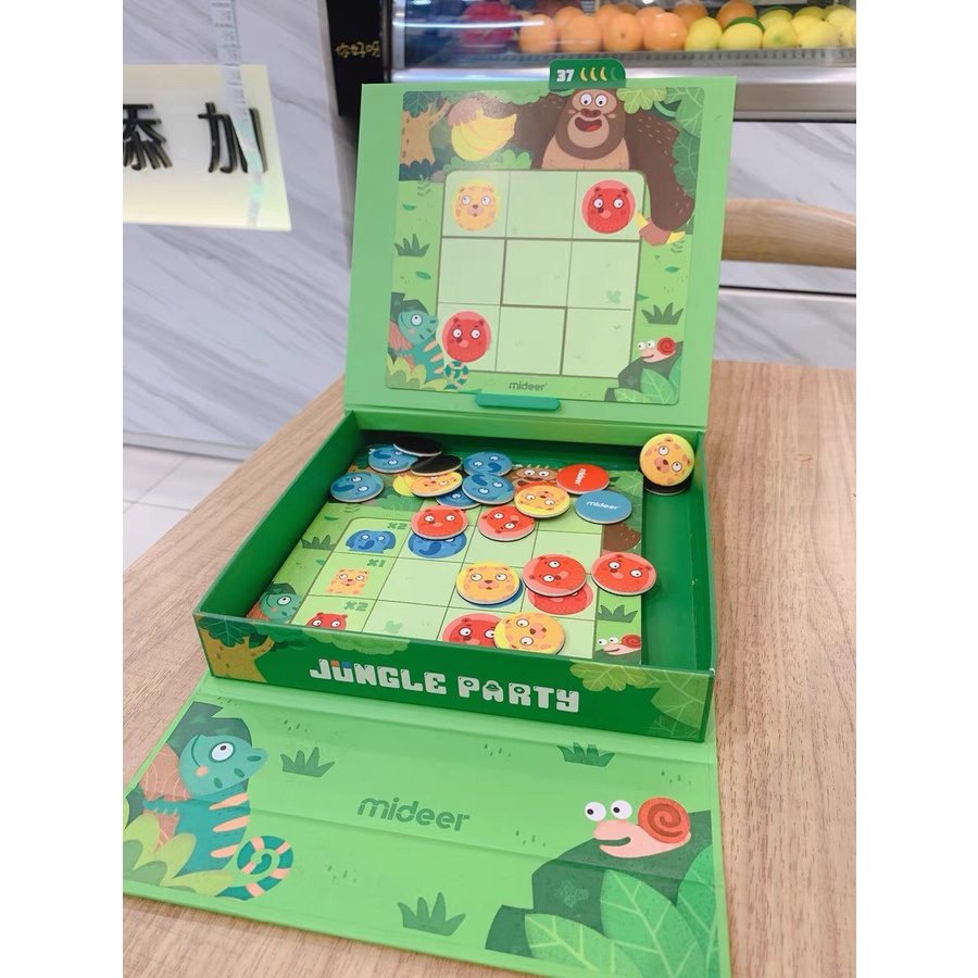 MIDEER SUDOKU - trò chơi toán học tư duy - cờ board games 2 trong 1 Cờ Thú - Cờ Toán cho bé từ 3 tuổi 4 cấp độ