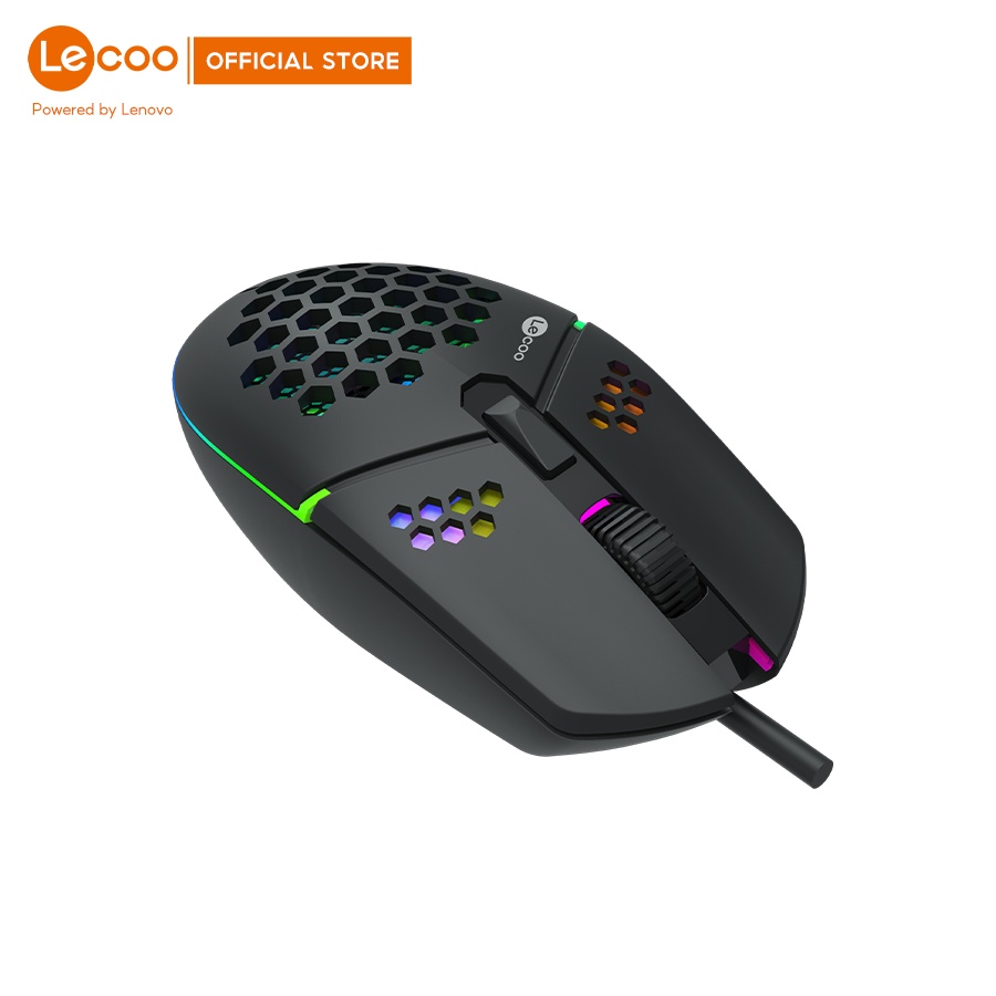 Chuột game có dây Lecoo MS105 tích hợp Led RGB, siêu nhẹ - BH 24 tháng