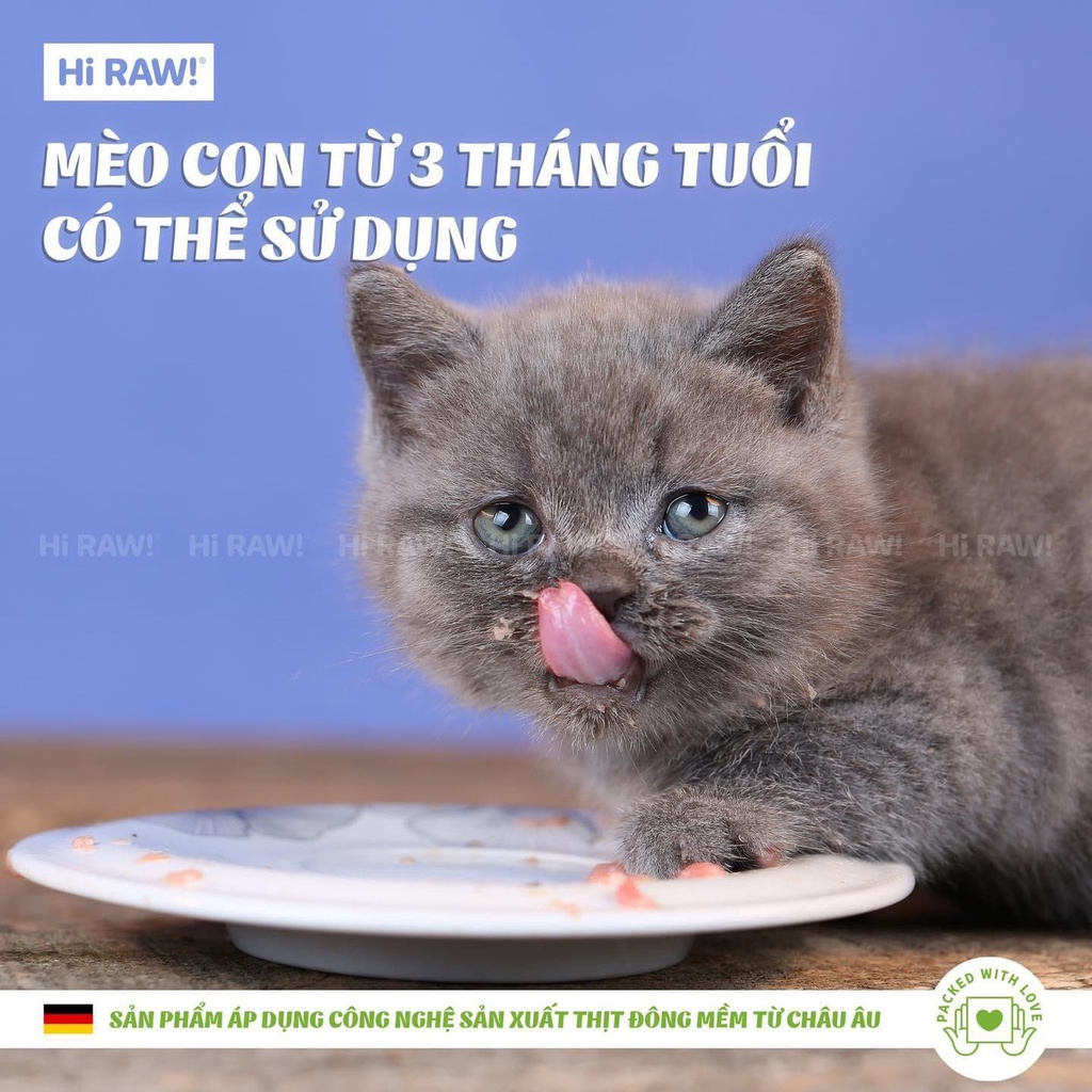 Thịt xay Hi RAW! RAW CAT FOOD - BARF hoàn chỉnh cho mèo