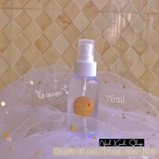 Nước cồn lau gel - chai xịt phun sương ( cồn 75•)