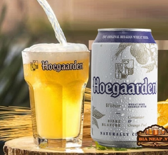 Bia Hoegaarden white 4,9% Bỉ - Thùng 24 lon 330ml