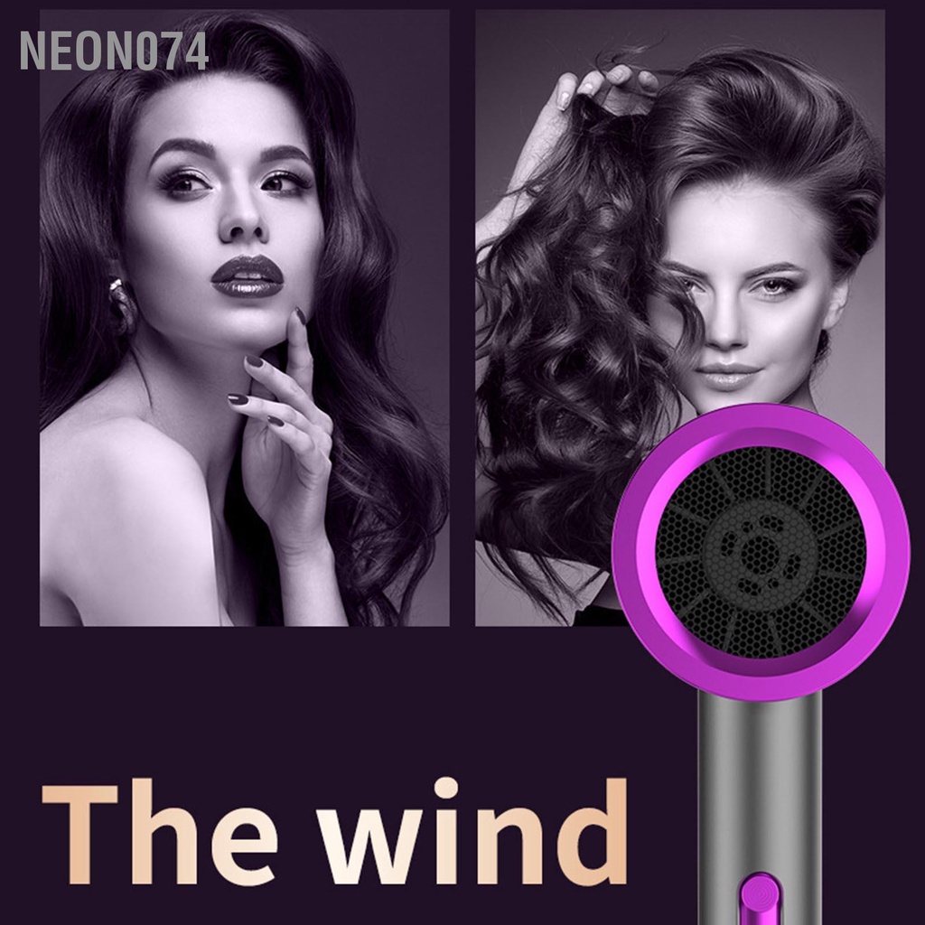 Neon074  Máy sấy tóc mini công suất lớn chăm sóc tạo kiểu, máy sấy tóc 2 chiều nóng lạnh 3 chế độ nuôi dưỡng tóc gia dụng