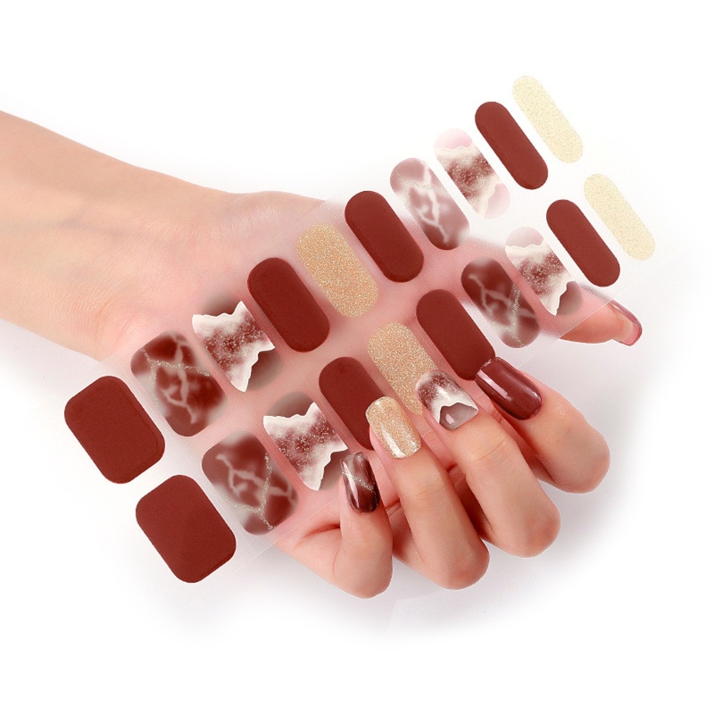 Set 20 Dải Gel Dán Toàn Diện Chống Tia UV / Ánh Sáng LED