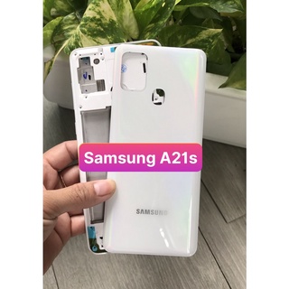 Bộ vỏ samsung A21s zin ( kèm kính camera,nút bấm, khay sim)