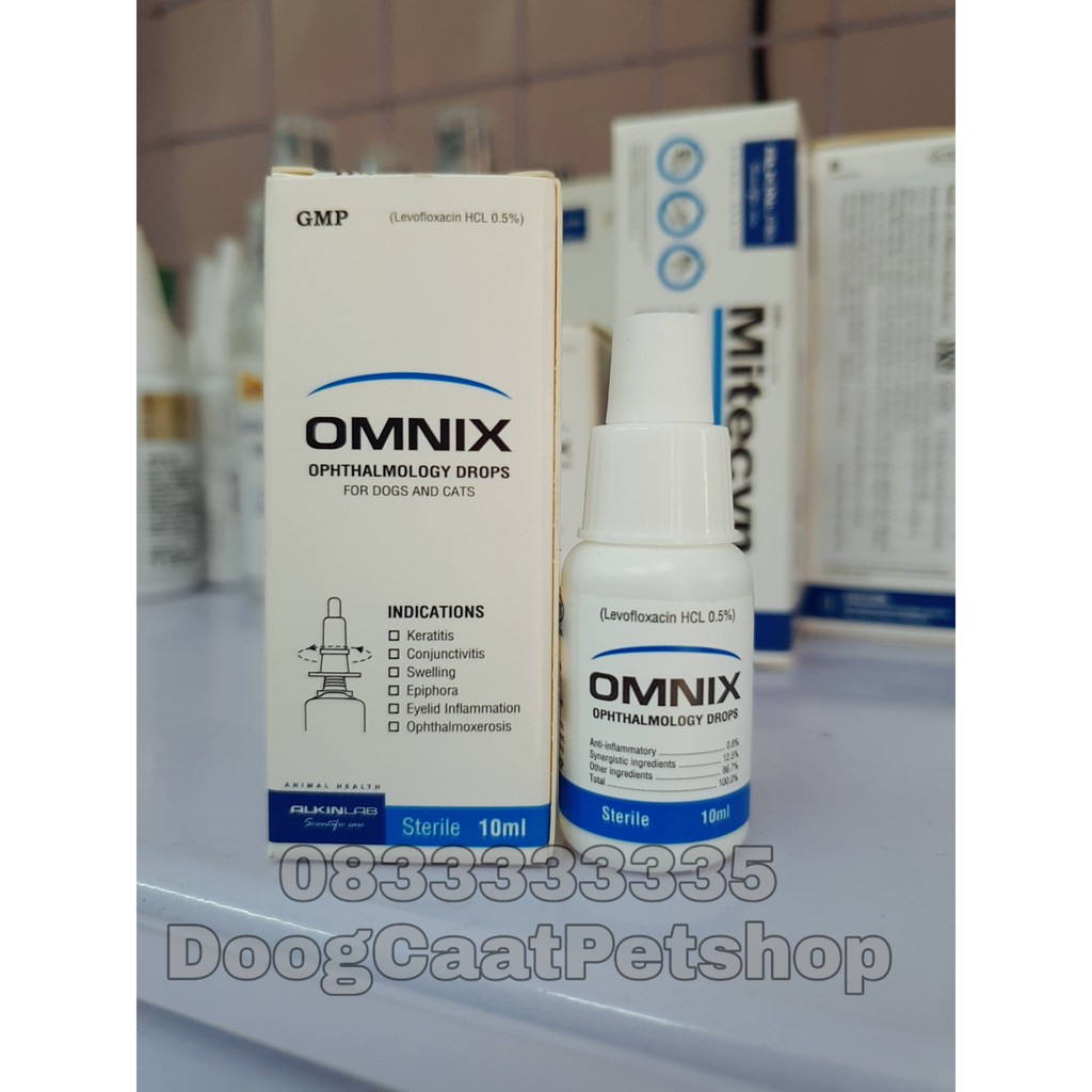 [Chính hãng] Thuốc nhỏ mắt Omnix trị viêm mắt cho chó mèo