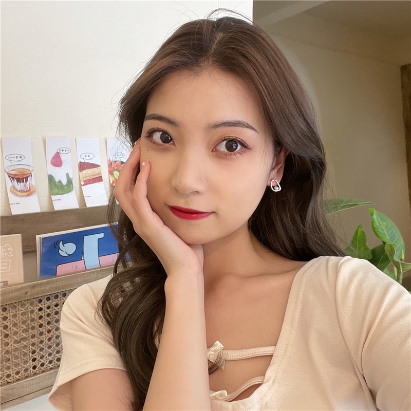 Mới Khuyên Tai Mạ Bạc 925 Đính Ngọc Trai Xinh Xắn