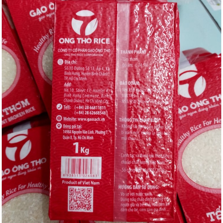 Gạo Tấm Thơm Ông Thọ 1Kg - Nấu cơm ăn dặm cho bé, nấu cháo dinh dưỡng hoặc làm cơm tấm đều phù hợp