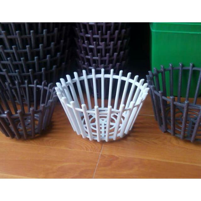 Chậu lan giả gỗ cỡ lớn 25cm