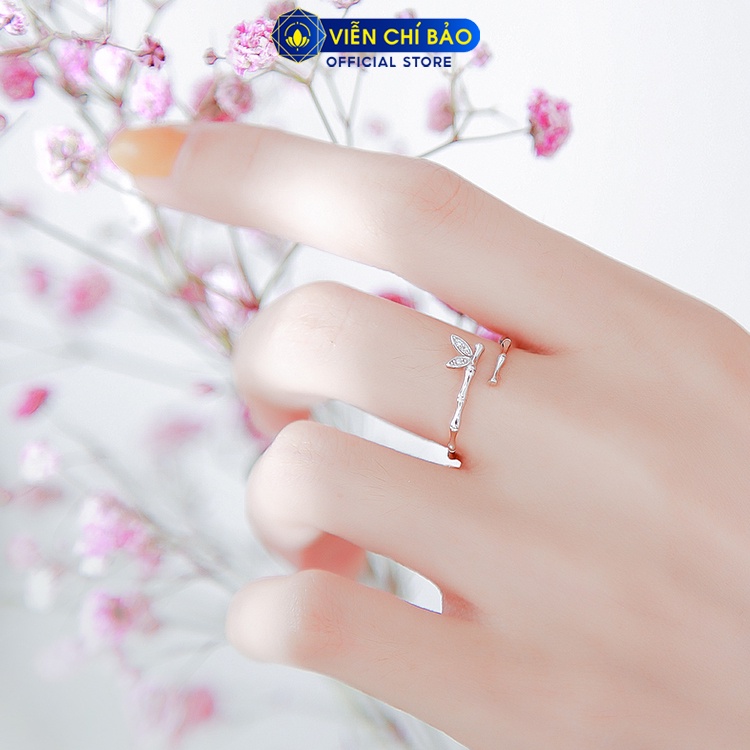 Nhẫn bạc nữ đốt trúc nhỏ xinh bạc 925 free-size thời trang phụ kiện trang sức nữ Viễn Chí Bảo N400627X