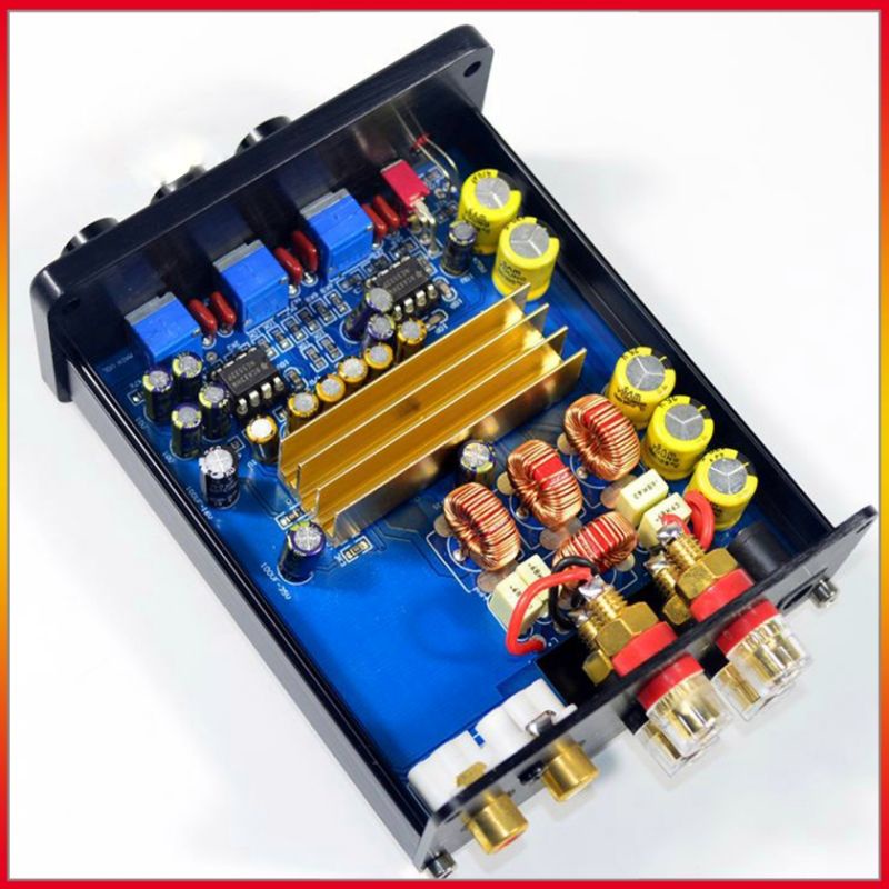 Bộ khuếch đại âm thanh nổi Hi-Fi 200W Mini 2.0 hạng D 2 kênh màu đen dành cho loa