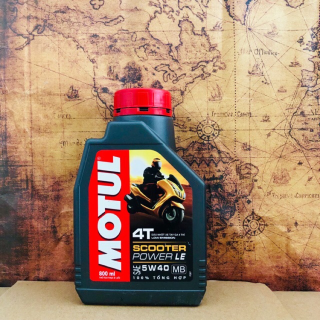 Nhớt Motul Power Scooter 4T 5w40 800ml