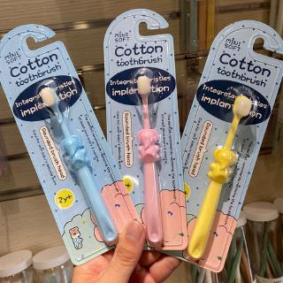 Trẻ Em Mười Ngàn Lông Bàn Chải Đánh Răng Hoạt Hình Đơn 2-12 Tuổi Trẻ Sơ Sinh Cho Bé Răng Rụng Trứng Mịn Lông Mềm