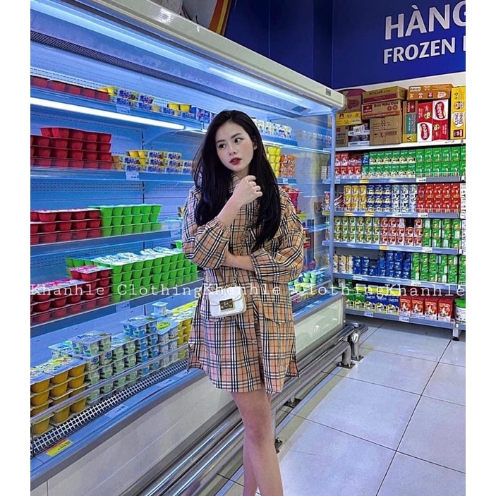 Váy sơ mi kẻ Bbr