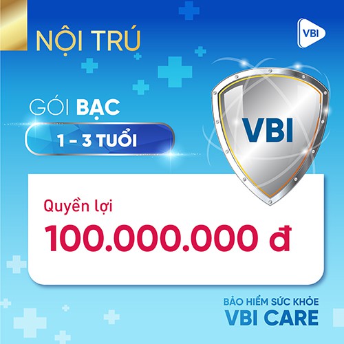 TOÀN QUỐC E-[Voucher] Bảo hiểm sức khỏe - Gói BẠC (1-3 tuổi mua cùng bố mẹ)  VBI - VIETINBANK