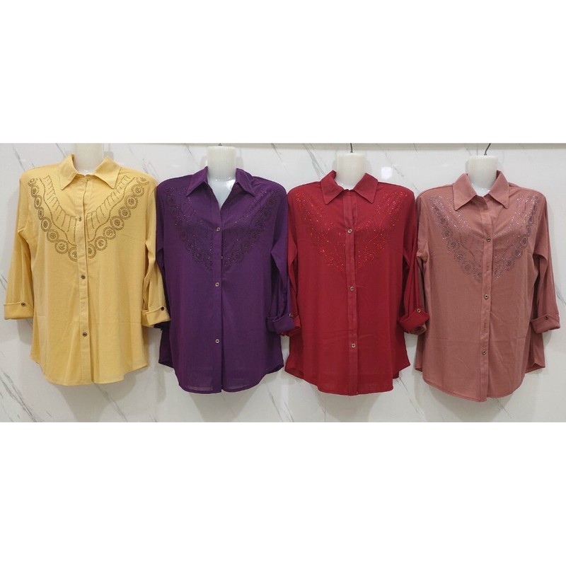 Áo Sơ Mi Trung Niên Hàng Quảng Châu Cao Cấp 2 Size 50-78Kg