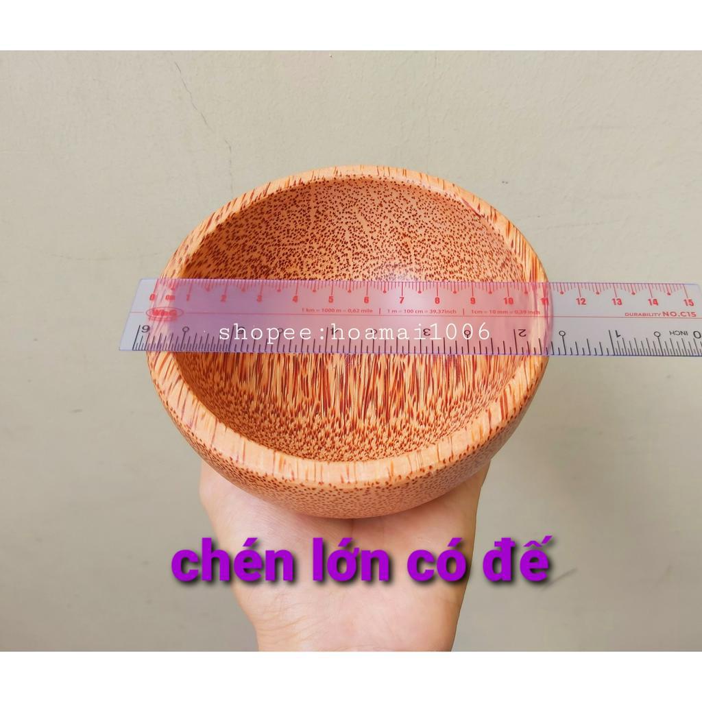 CHÉN GỖ DỪA ăn cơm, đựng nước chấm, ăn  chè, pha bột, trộn bột đắp mặt nạ, đựng tinh dầu spa