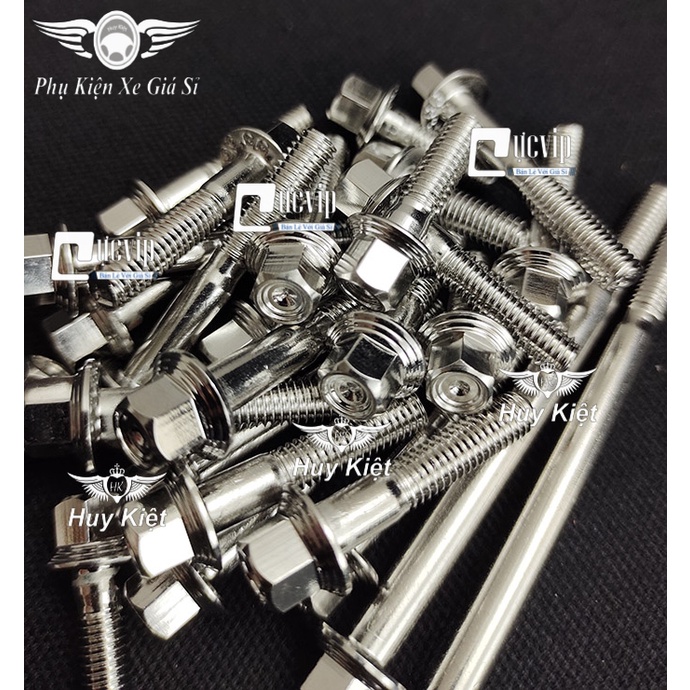 [Rẻ Vô Địch] Bộ Ốc Lốc Máy Salaya PHAY THÁI Inox 304 Cho Vario 2015 - 2022, AirBlade AB 2013 - 2022 (10 Con) 5218