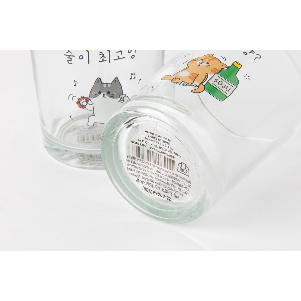 Set 2 Ly Soju ARTBOX Hàn Quốc In Hình Mèo Dễ Thương