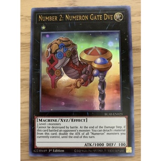 Thẻ bài YUGIOH - Number 2: Numeron Gate Dve - BLAR-EN023 - Ultra Rare 1st Edition
