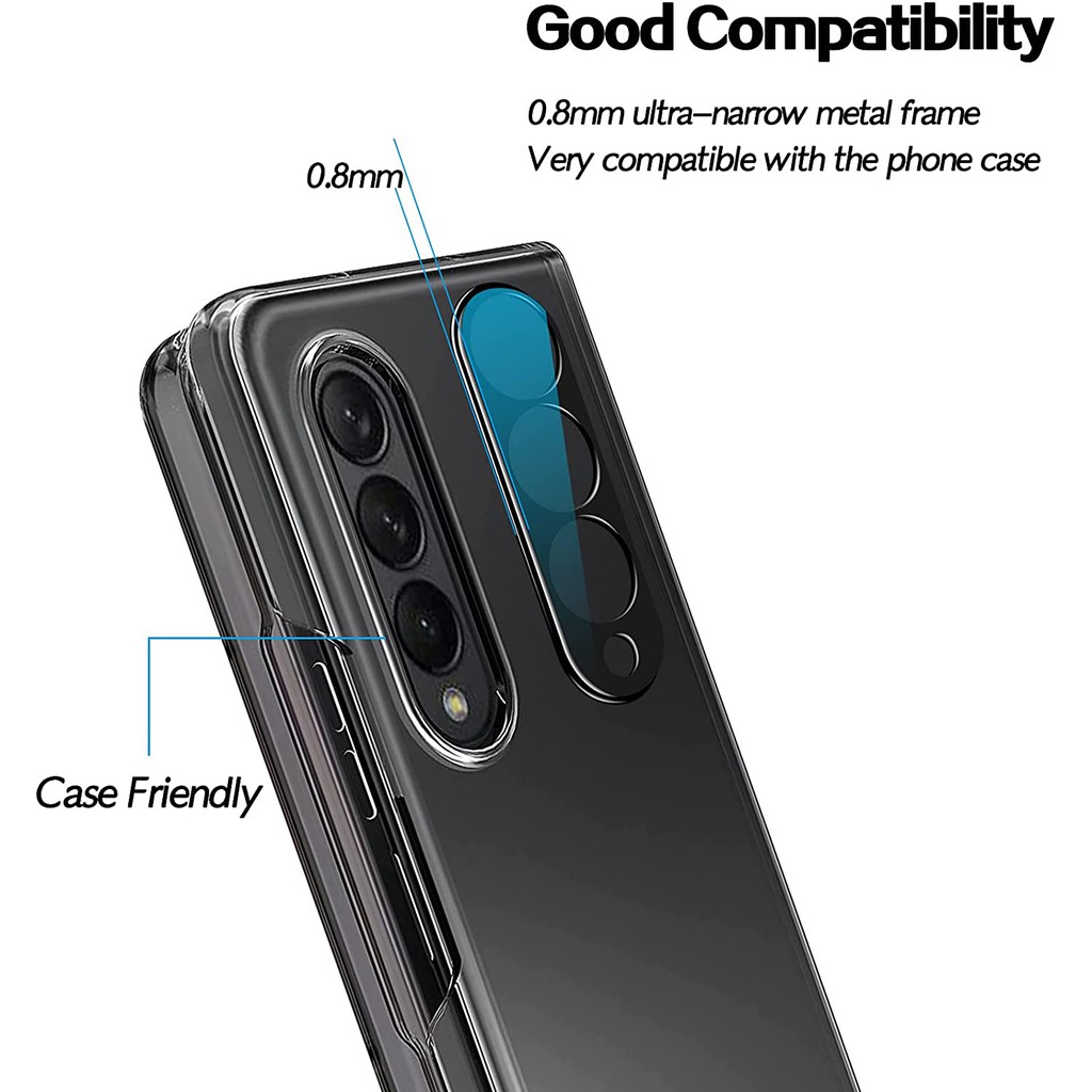 Miếng Kính 3D Bảo Vệ Ống Kính Máy Ảnh Cho Samsung Galaxy Z Fold 4 5G Z Flip 4 Fold 3 Flip 3 S22 Ultra Note20 S21 FE