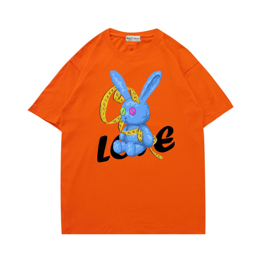 Áo thun tay ngắn nam nữ form rộng Thỏ xanh 917 HY KOREA