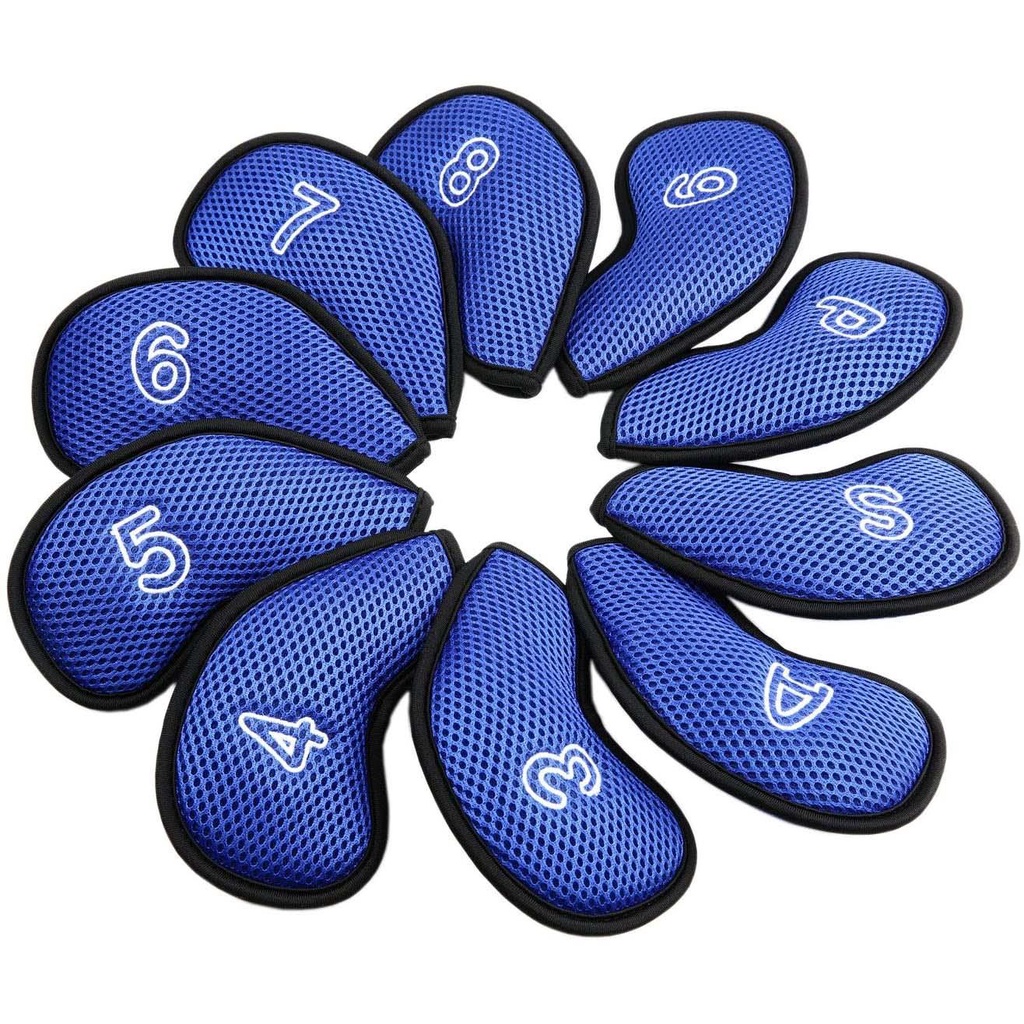 Bộ 10 Vỏ Bọc Gậy Đánh Golf Bằng Sắt 3 / 4 / 5 / 6 / 7 / 8 / 9 / P / S / A Chất Lượng