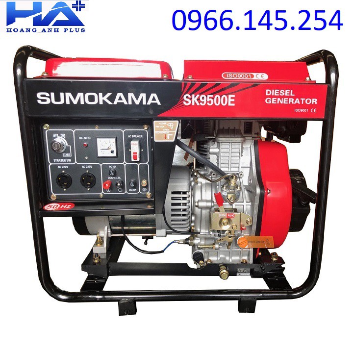 Máy Phát Điện Chạy Dầu 6Kw Sumokama SK9500E Có Đề
