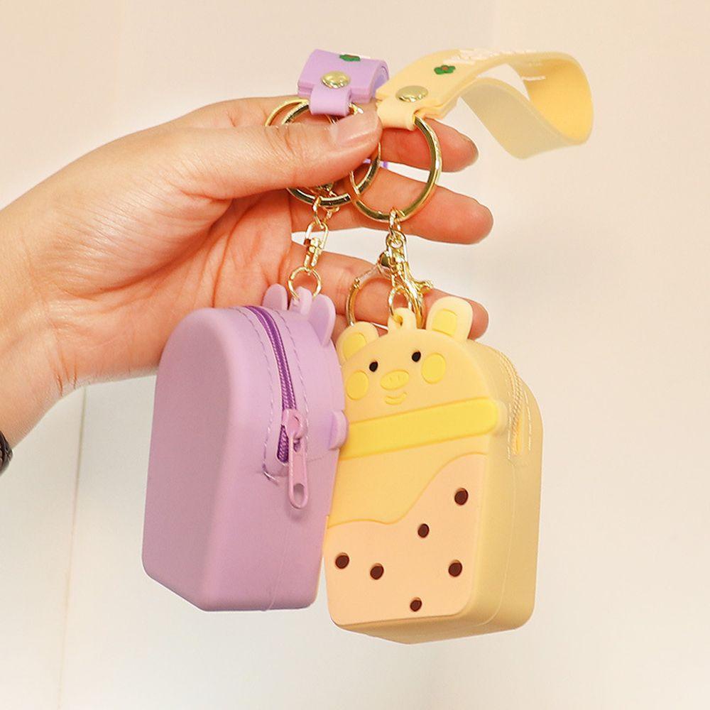 Móc Khóa Hình Heo Bằng Silicone Dễ Thương