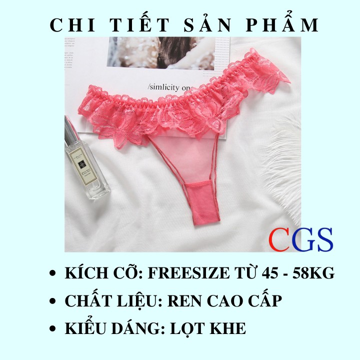 Quần lót lọt khe nữ siêu mỏng xuyên thấu ren cao cấp TL013 – Con Gái Store