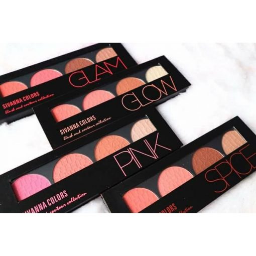 Phấn Má Hồng Tạo Khối Sivanna Colors Blush &amp;Contour Collection