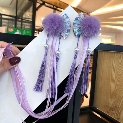 Kẹp Tóc Tua Rua Phong Cách Trung Hoa Cho Bé Gái