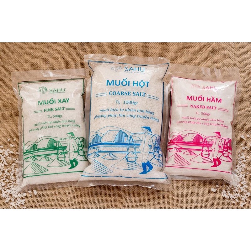 Muối biển hầm Sa Huỳnh Sahu 750gr