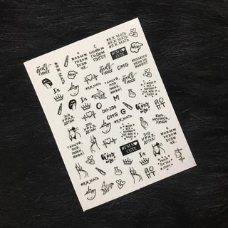 Sticker dán móng họa tiết lạ/ độc 1