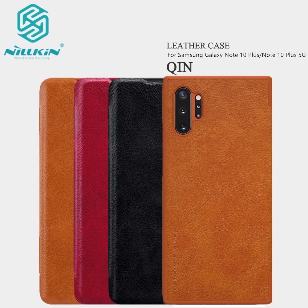 BAO DA SAMSUNG NOTE 10 PLUS VÀ NOTE 10 PLUS 5G NILLKIN QIN CHÍNH HÃNG [FLASH SALE] [NEW SALEOFF]