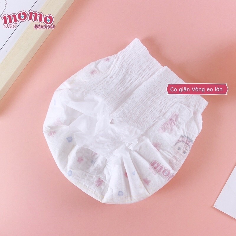 Bỉm MOMO DIAMOND hữu cơ cao cấp quần/dán size S64/ M60/L54/XL50/XXL48/XXXL46