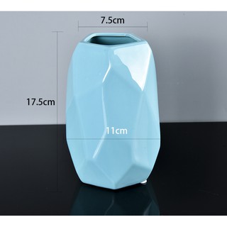 Bình hoa gốm góc cạnh lh019 - bình cắm hoa