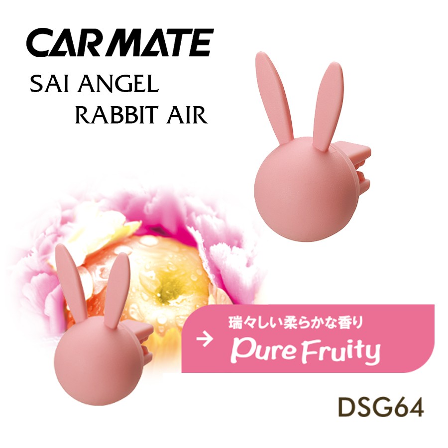 Sáp Thơm ghim Máy Lạnh CARMATE Sai Angel Rabbit Air DSG61 Fairy Musk 4g - Nhập Khẩu Chính Hãng